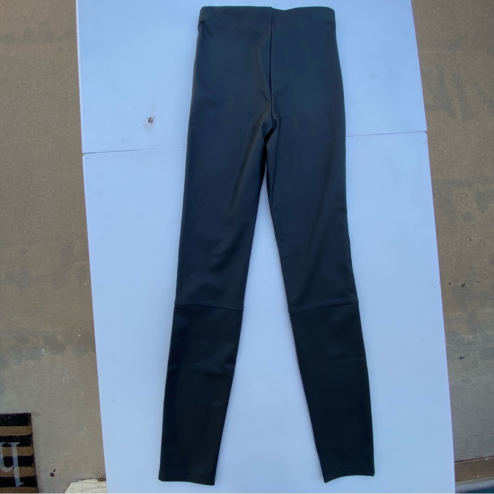 NWOT Good American GOOD WAIST FAUX LEATHER LEGGINGS Pants size small extra small - Picture 4 of 14